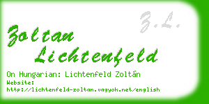 zoltan lichtenfeld business card